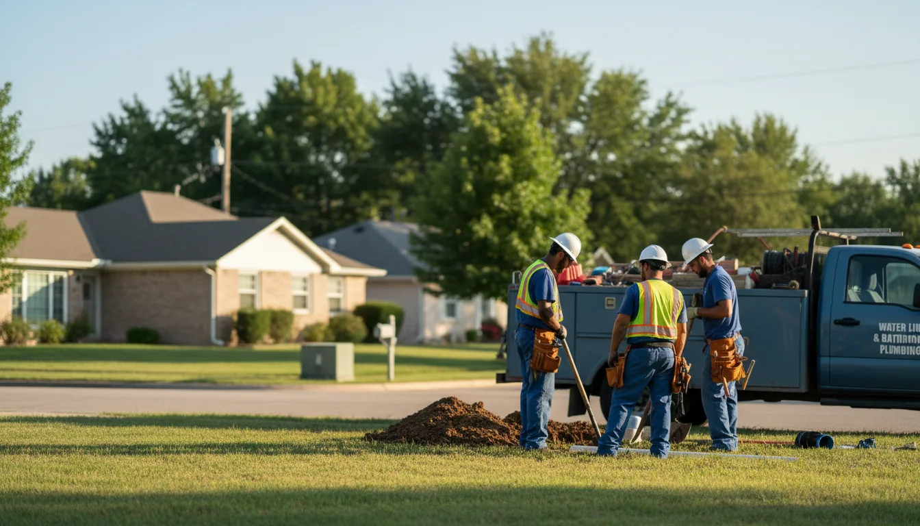 Residential water line and bathroom plumbing service in Salkum, WA